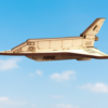 Aircraft Jet 3D Model (Wooden), sleek and detailed