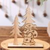 Santa with Christmas Tree MDF Cutout with festive design