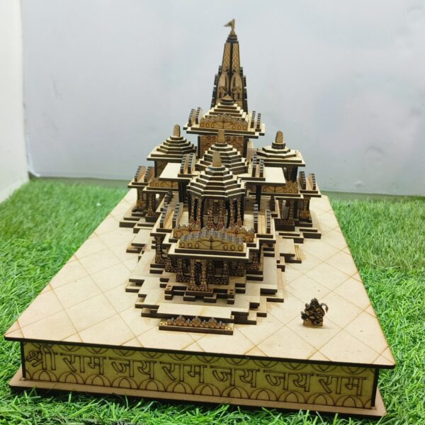 Intricate 3D representation of Ayodhya Ram Mandir facade