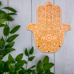 MDF Hamza Hand Cutout for DIY Craft