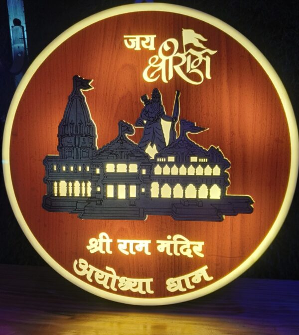 Mandir showpiece for Table top & Wall Decor for office, home, hotels, schools etc with LED Lights