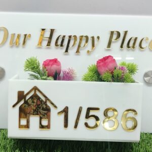 Stylish Name Plate for home, office, hotels with Pot Holder