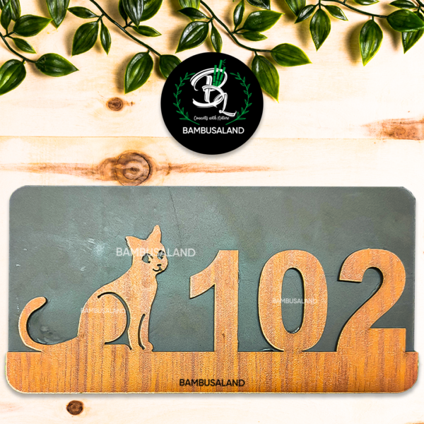 wooden Door Number Plates