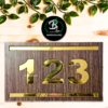 wooden Door Number Plates