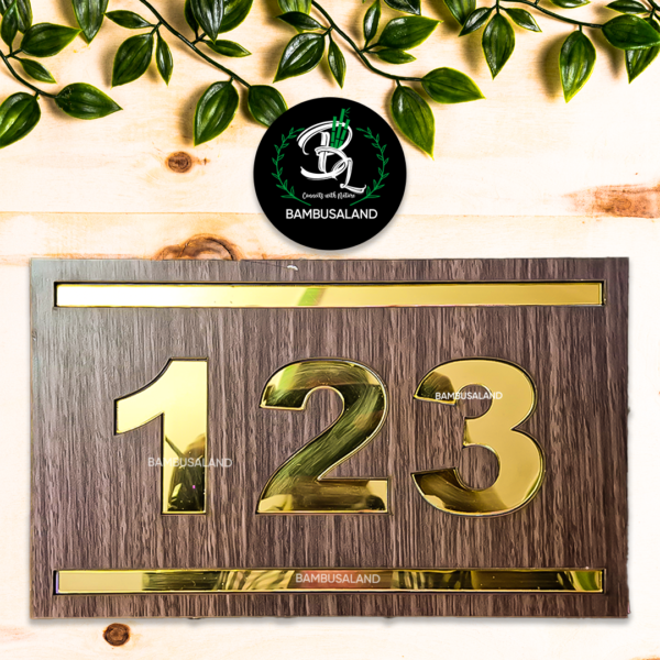 wooden Door Number Plates