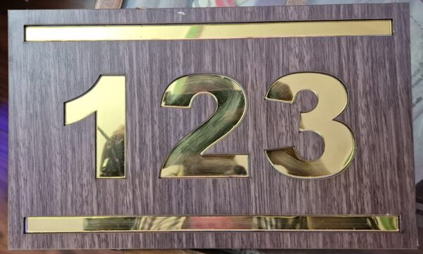 wooden Door Number Plates