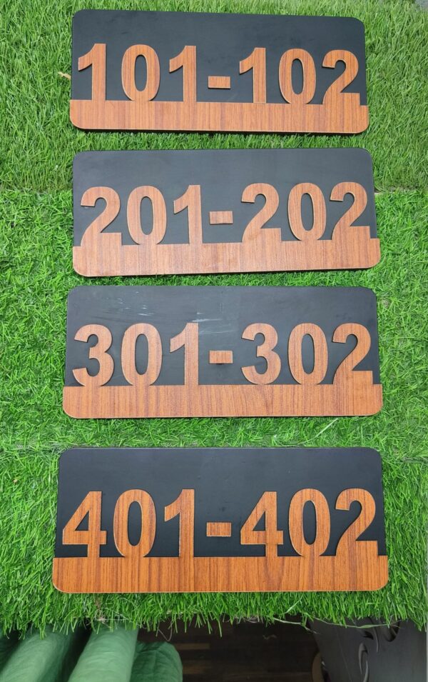 wooden Door Number Plates