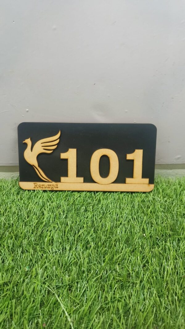 wooden number plates for hotel, offices, schools