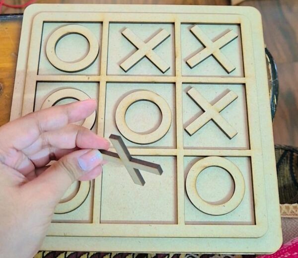 MDF Tik-Tac-Toe Board Game for Kids