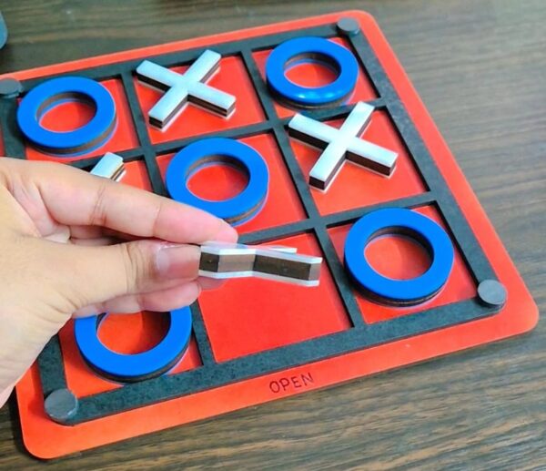 MDF + Acrylic Tik-Tac-Toe Board Game for Kids and return gifts