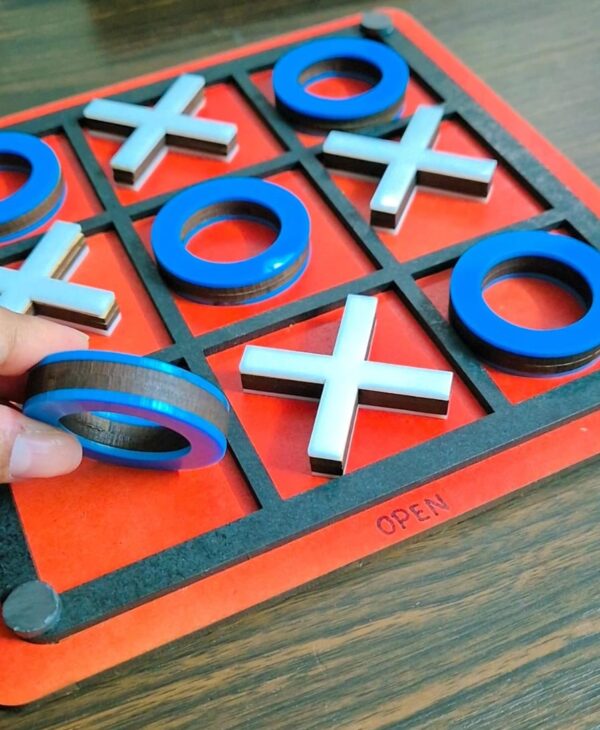 MDF + Acrylic Tik-Tac-Toe Board Game for Kids and return gifts