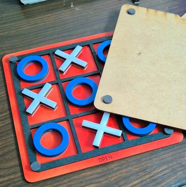 MDF + Acrylic Tik-Tac-Toe Board Game for Kids and return gifts