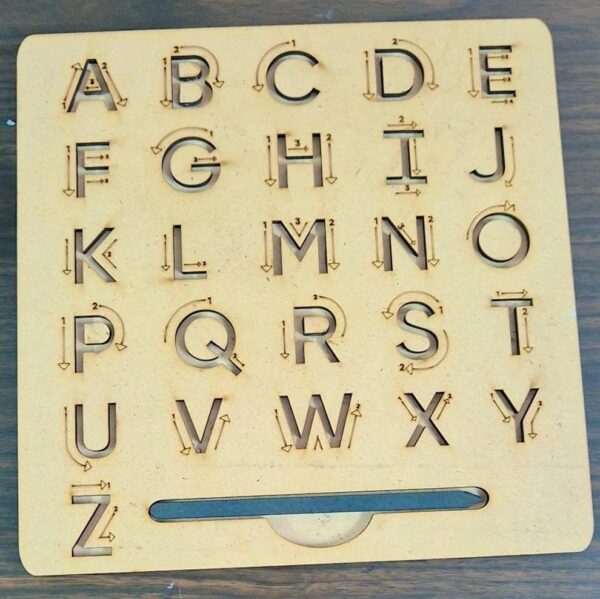 Wooden Alphabet Tracing Board For Kids